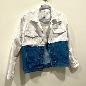 SJYP half and half denim jacket size XS